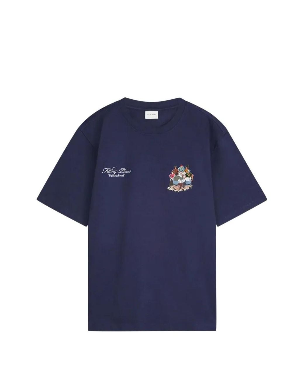 Filling Pieces Blue Graphic-Print T-Shirt for men