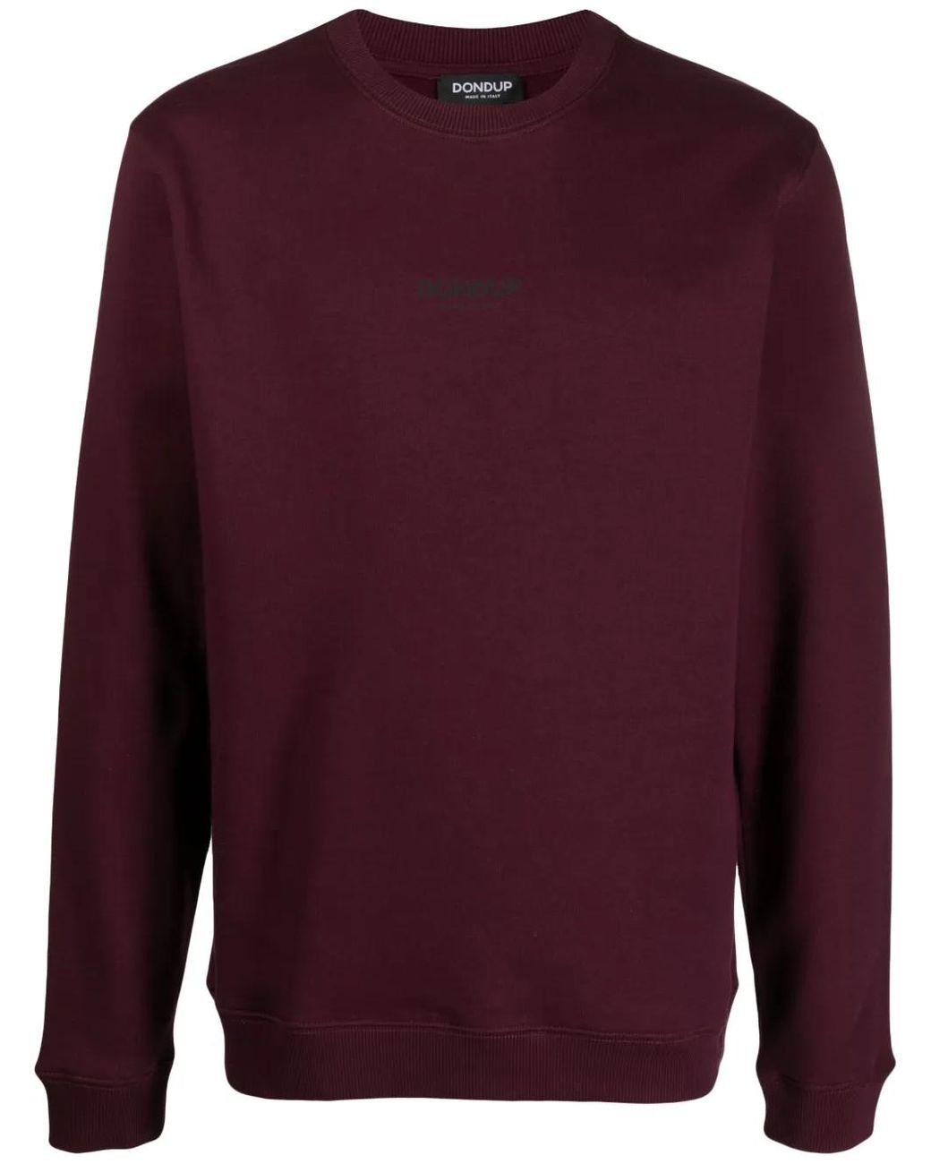 Dondup Red Logo-Print Cotton Sweatshirt for men