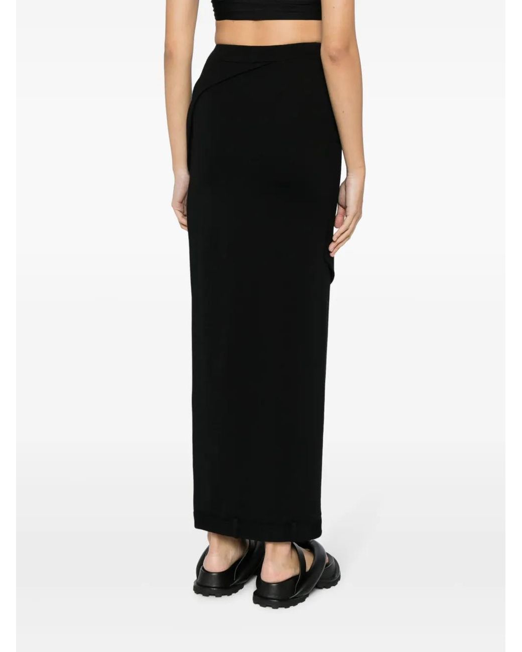 Monse Black High-Waisted Cotton Skirt