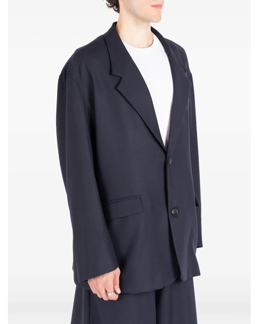 Societe Anonyme Blue Oversized Wool Blazer