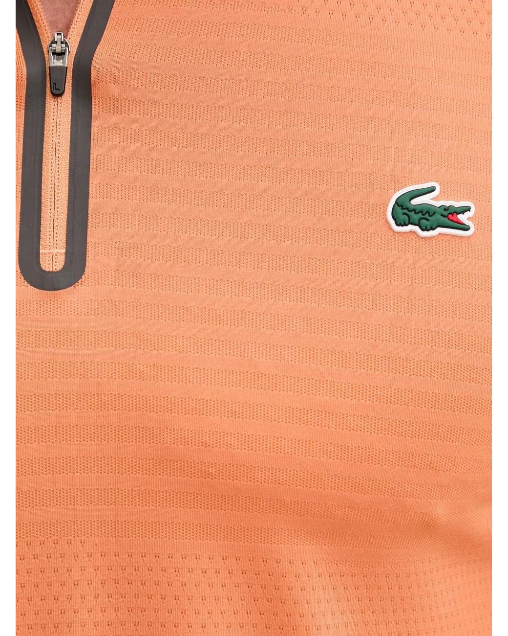 Lacoste Orange Ultra Dry Stretch Tennis Polo for men