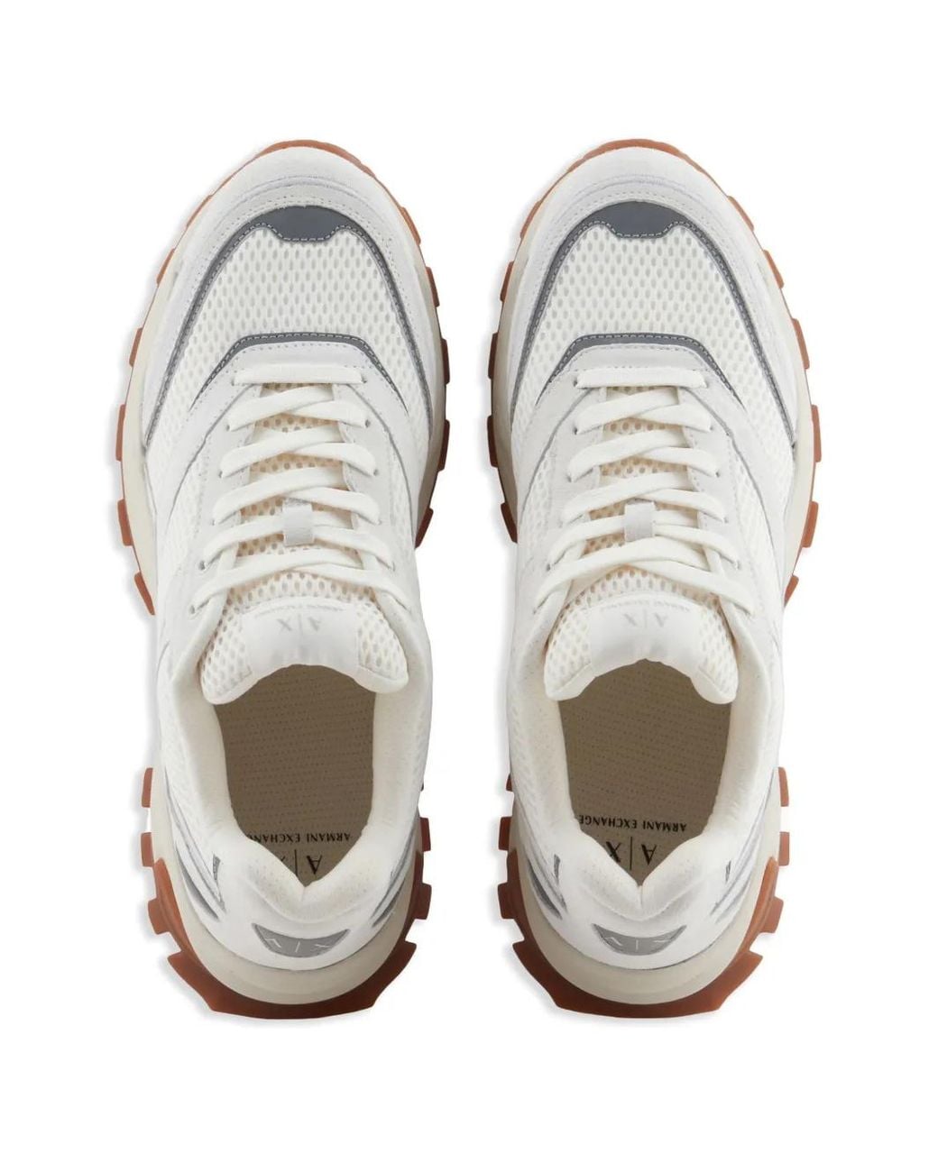 ARMANI EXCHANGE White Leather Sneakers for men