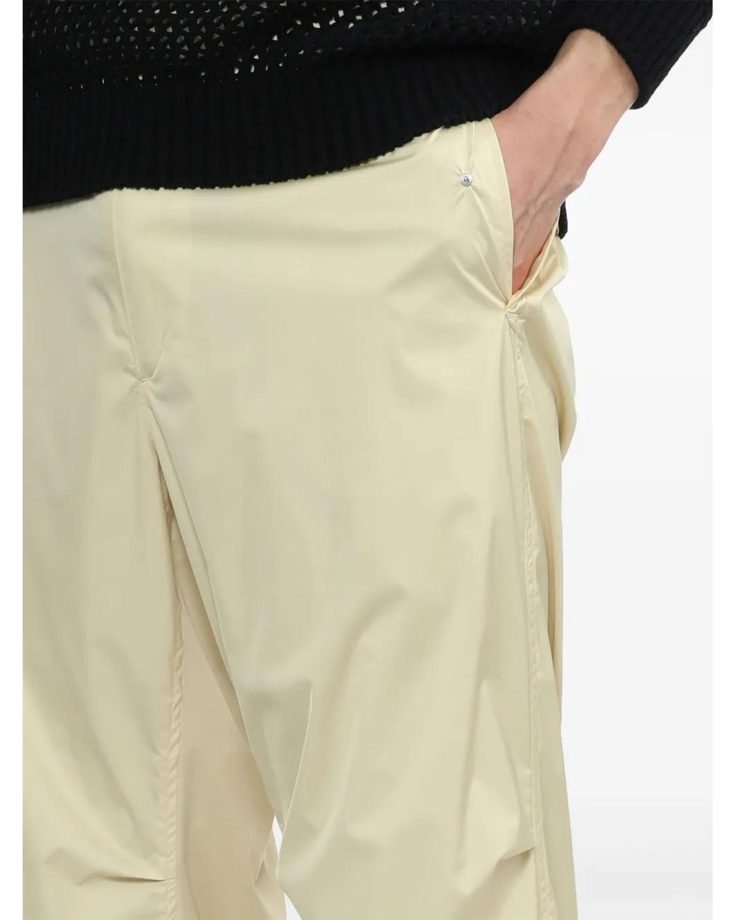 Auralee Natural Straight-Leg Satin Trousers for men