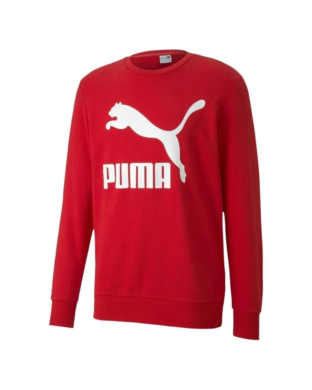PUMA Red Classics Logo Crew-Neck T-Shirt for men