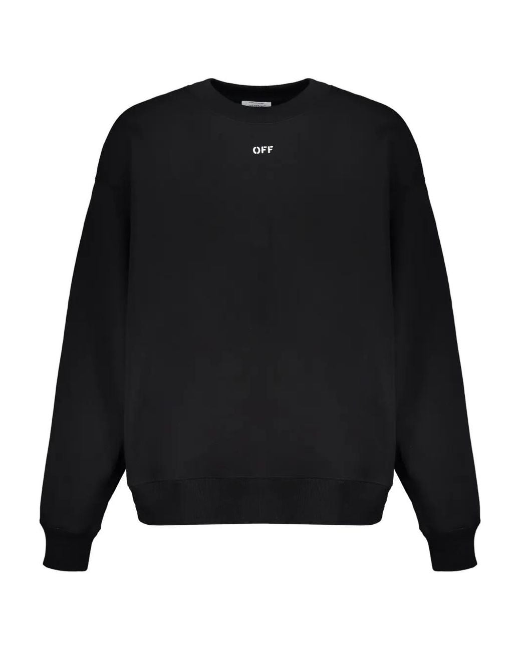 Off-White c/o Virgil Abloh Black Long-Sleeved Ribbed Sweatshirt for men