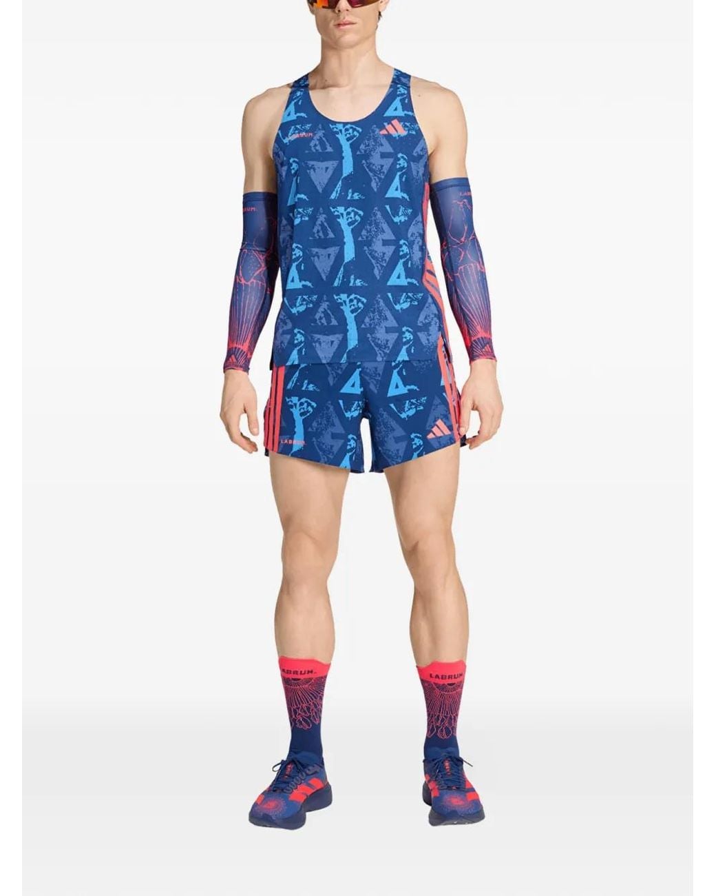 Adidas Blue Adizero Labrum Gel Pocket Shorts for men