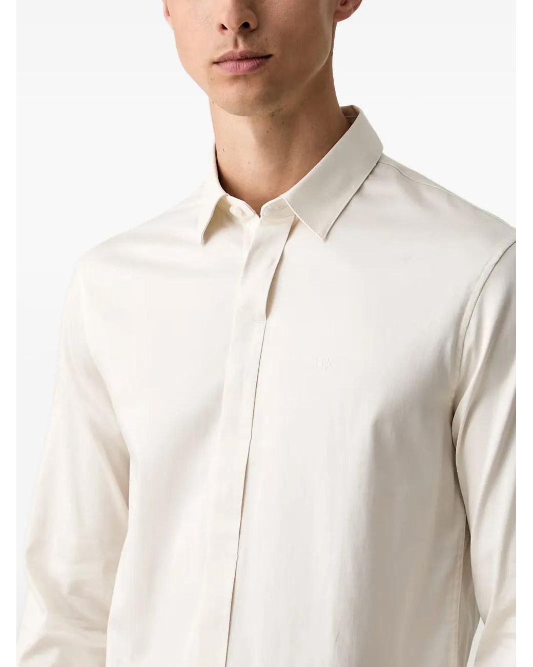 ARMANI EXCHANGE White Stretch T-Shirt for men