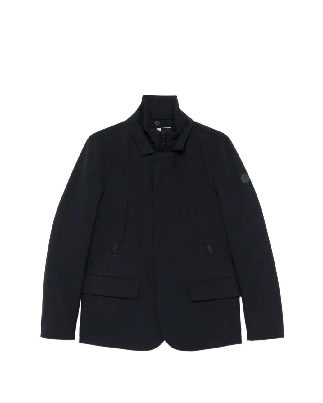 People Of Shibuya Black Showa Layered-Neck Parka for men