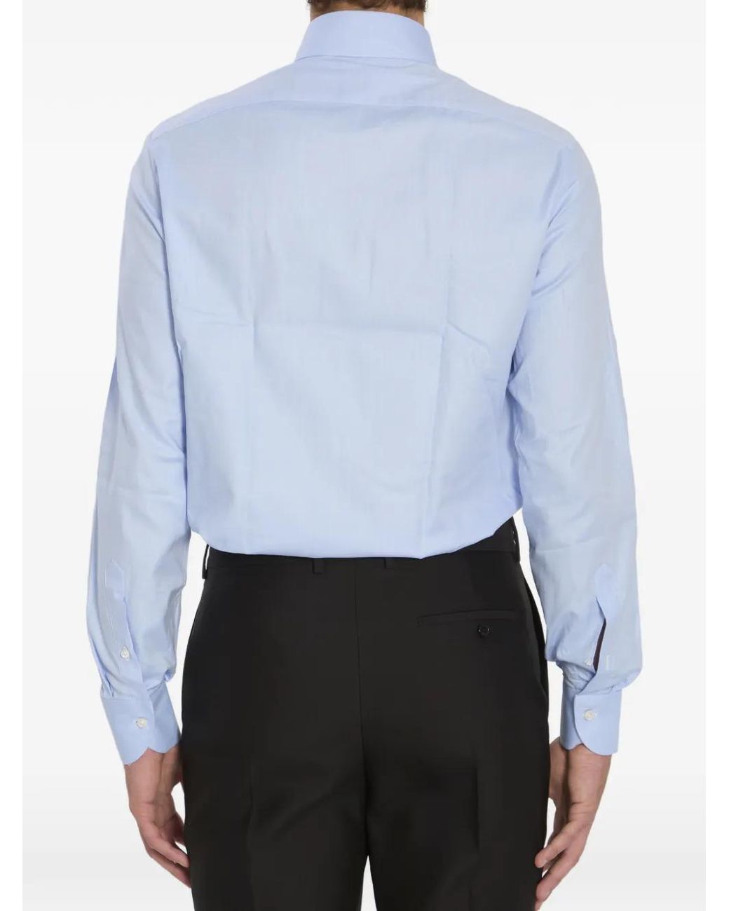 Borriello Vomero Button-Down Overhemd Met Kraag in het Blue voor heren