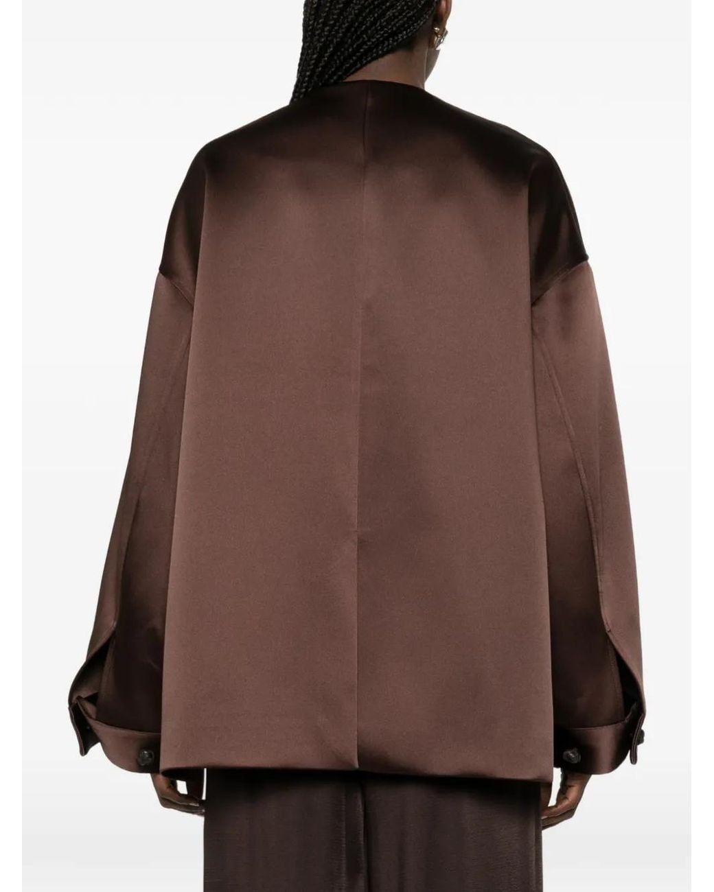 Rohe Brown Geknöpfte Jacke mit Brusttasche