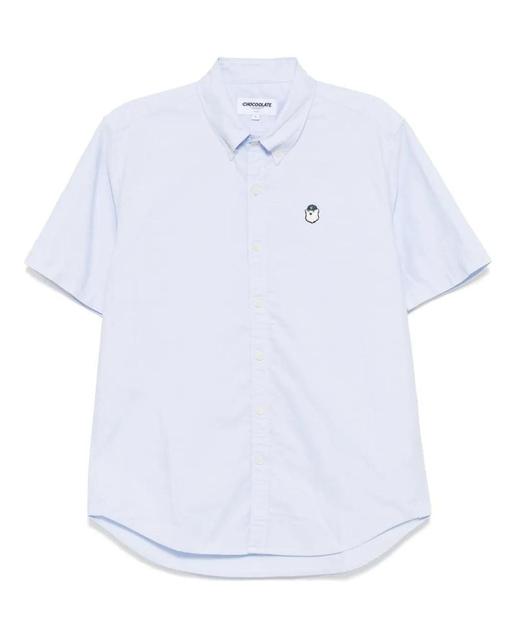 Chocoolate White Logo-Patch Shirt for men