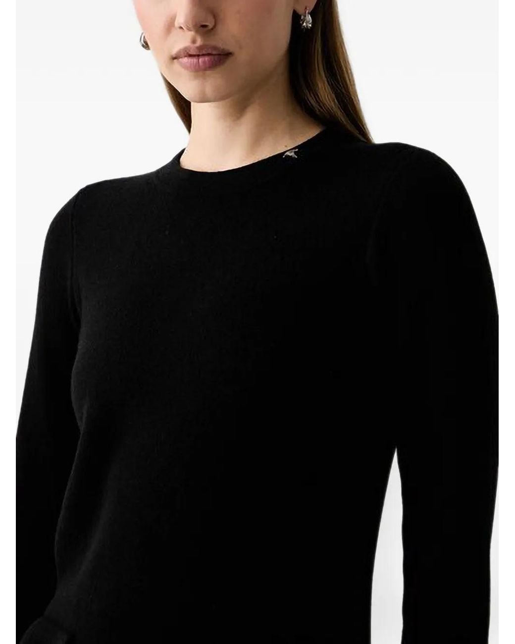Joop! Black Button-Detail Long-Sleeve Mini Dress