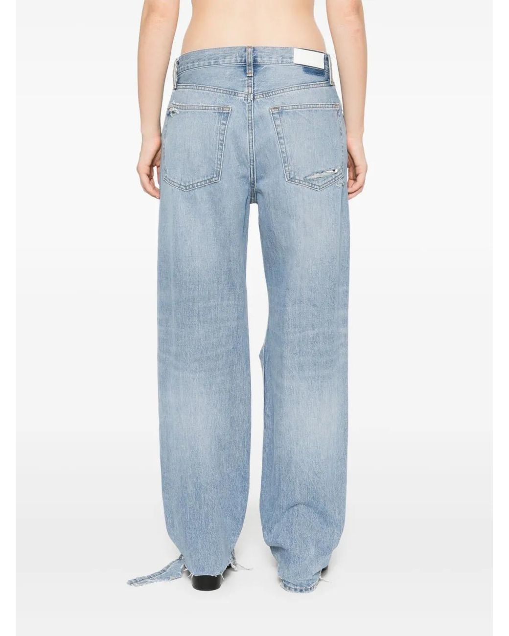 Re/done Blue Loose Long Jeans