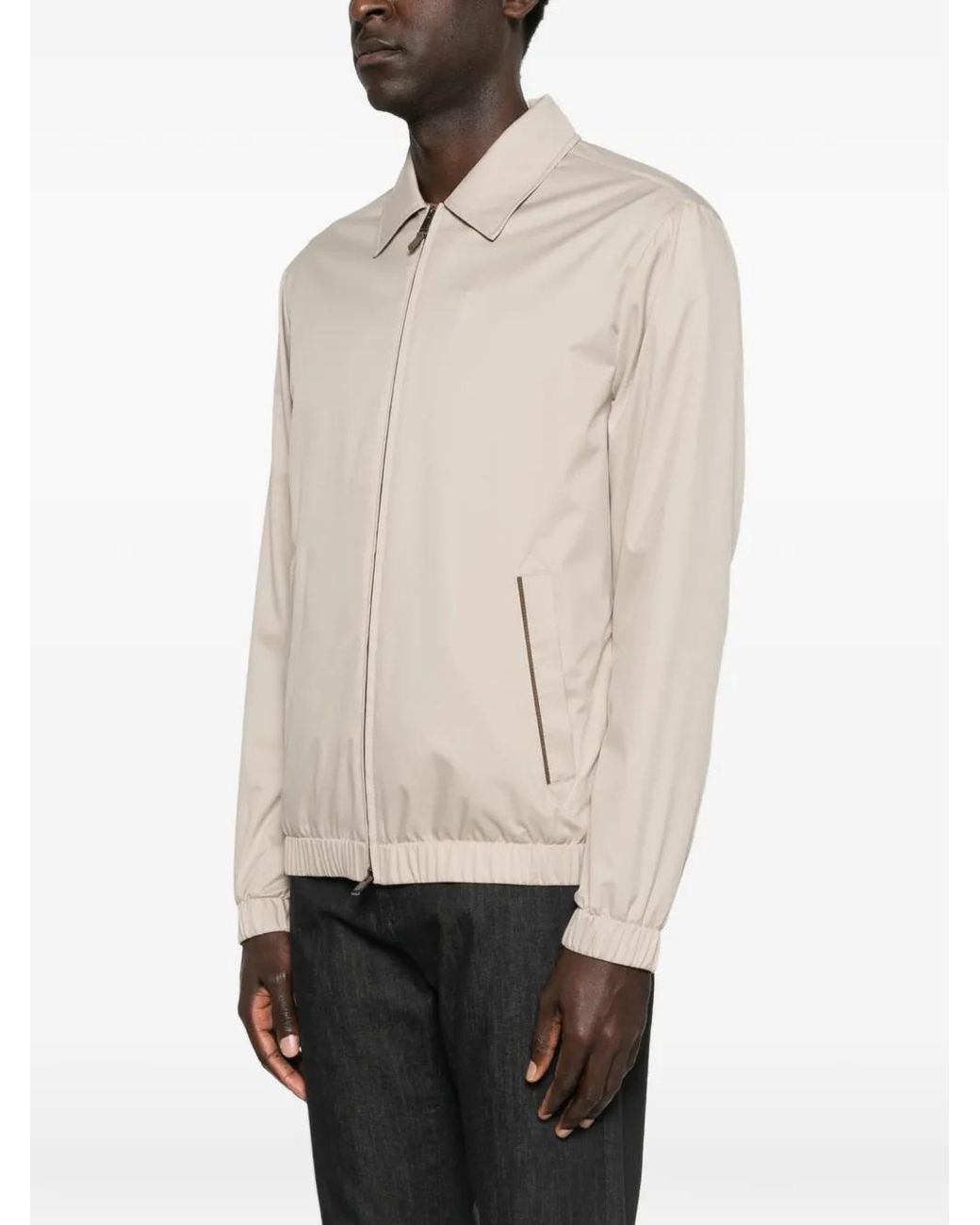 Canali Natural Zip-Up Jacket for men