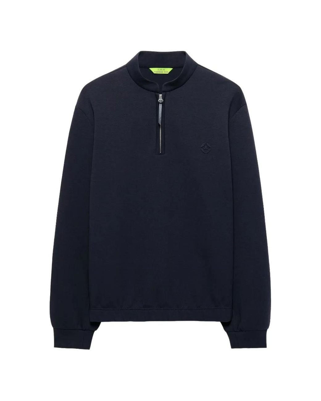 Shanghai Tang Blue Half-Zip Sweatshirt for men