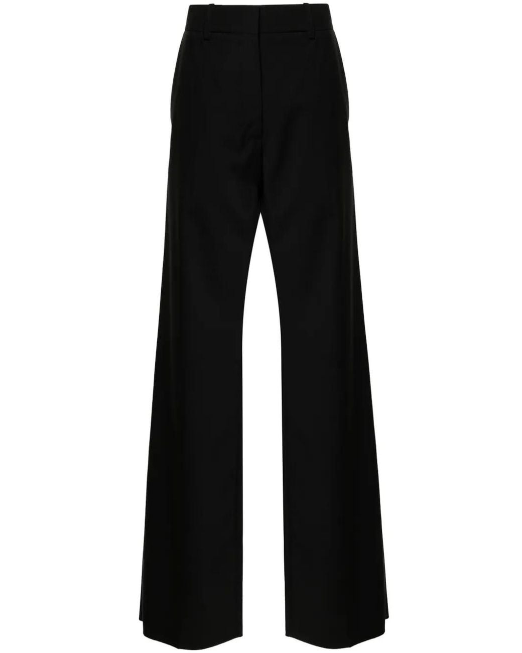 Valentino Garavani Black Mid-Rise Tailored Trousers