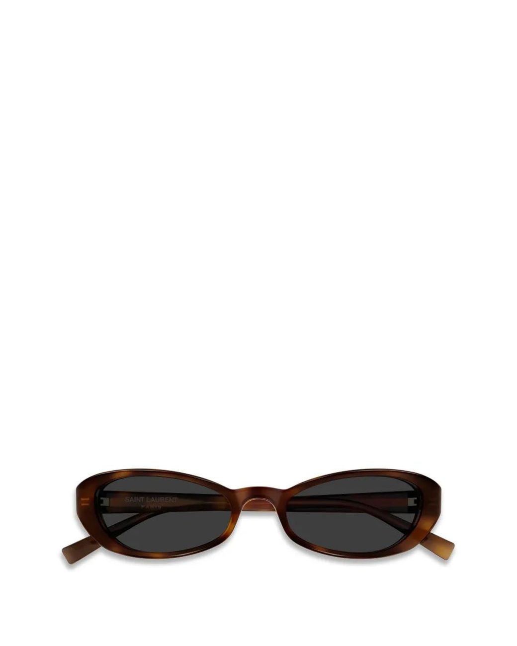 Saint Laurent White Sue Cat-Eye Sunglasses