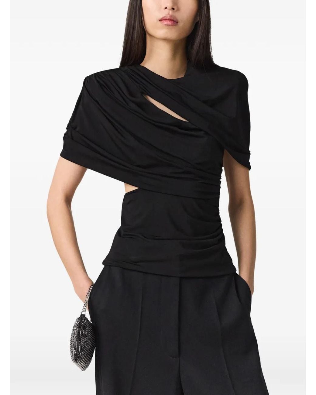 Stella McCartney Black Draped Top