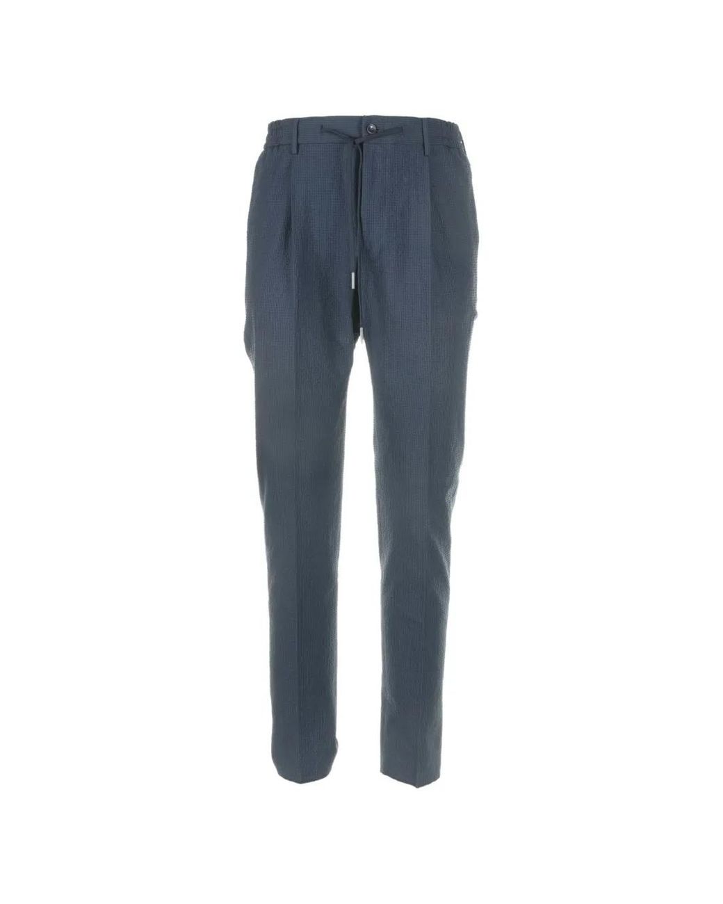 Tagliatore Blue Drawstring Trousers for men