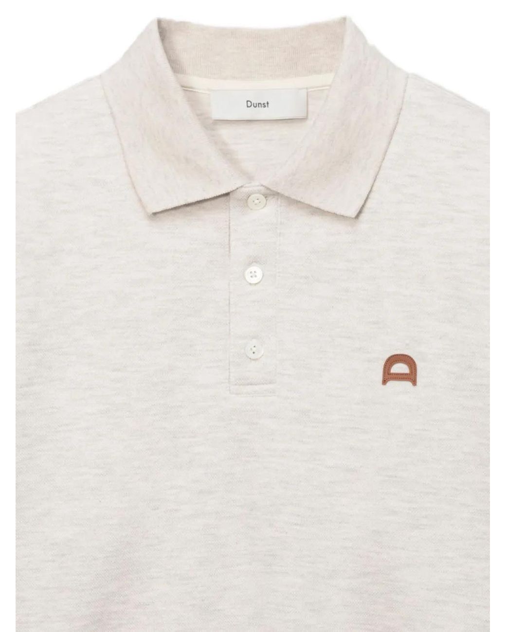 DUNST White Logo-Appliqué Polo Sweatshirt for men