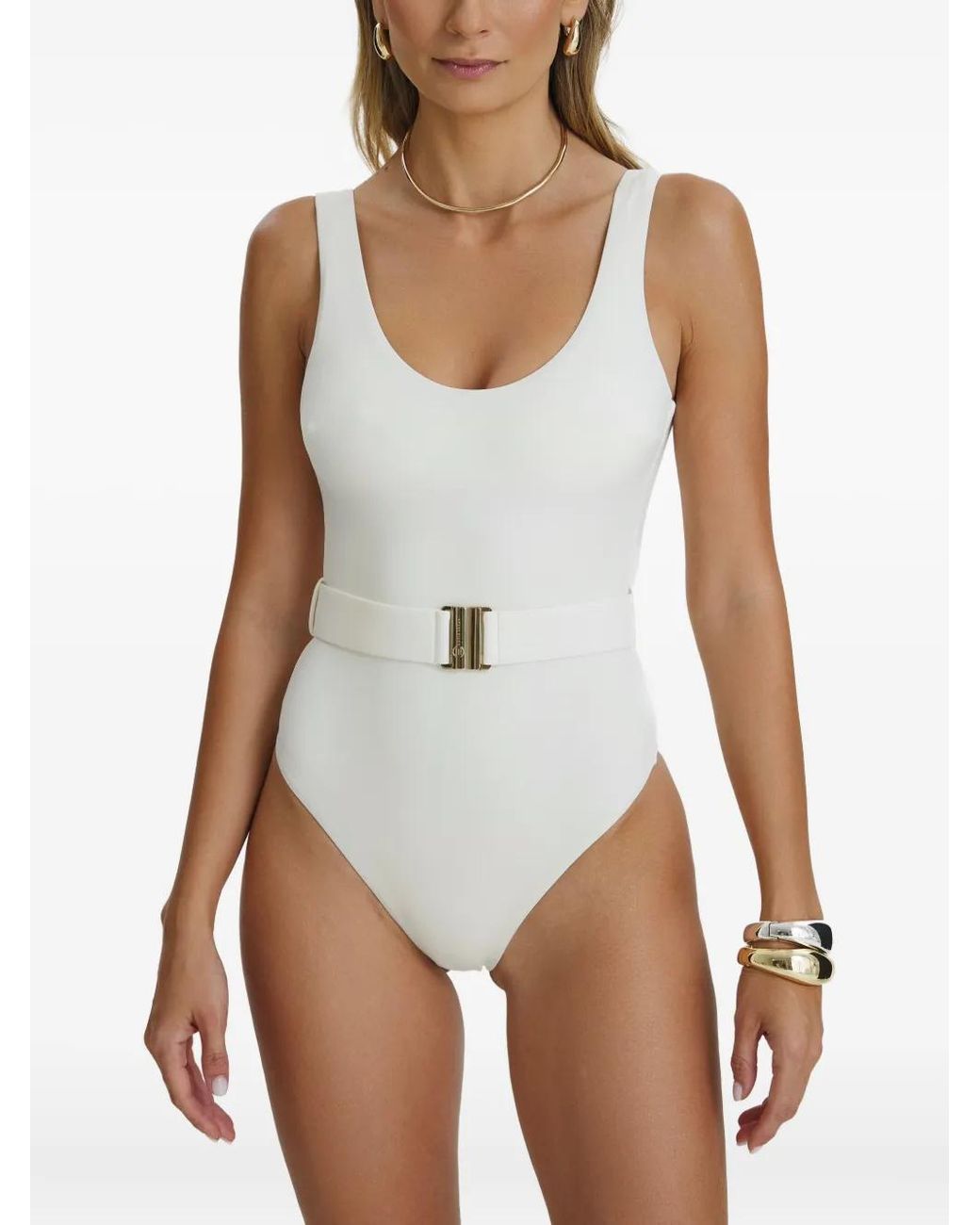 SOFIA ERHAN White Belted Swimsuit