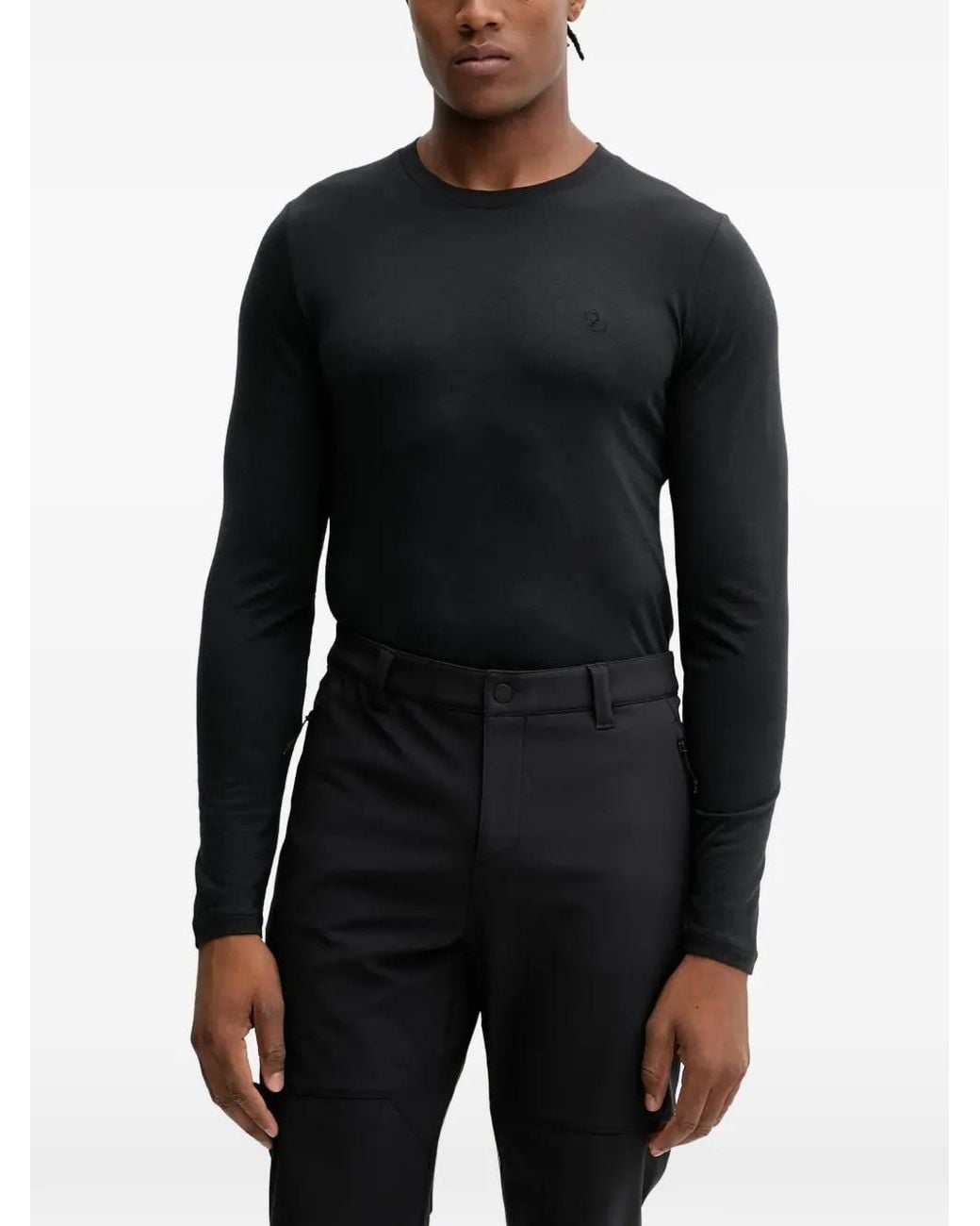 Fjallraven Black Abisko Long-Sleeve T-Shirt for men