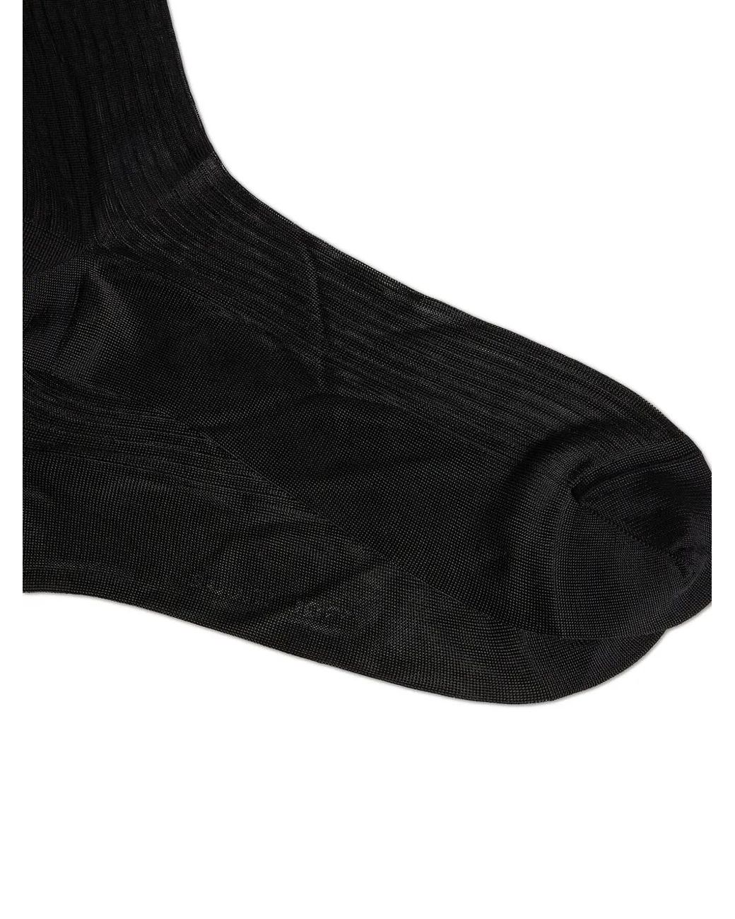 DSquared² Black Basic High Socks for men
