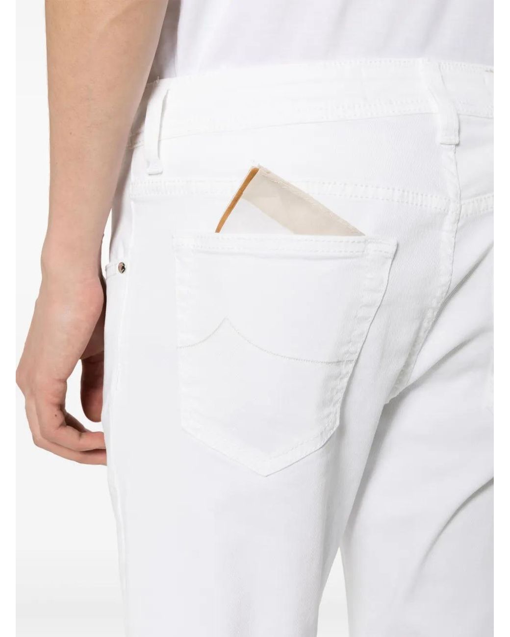 Jacob Cohen White Bard Slim-Fit Jeans for men
