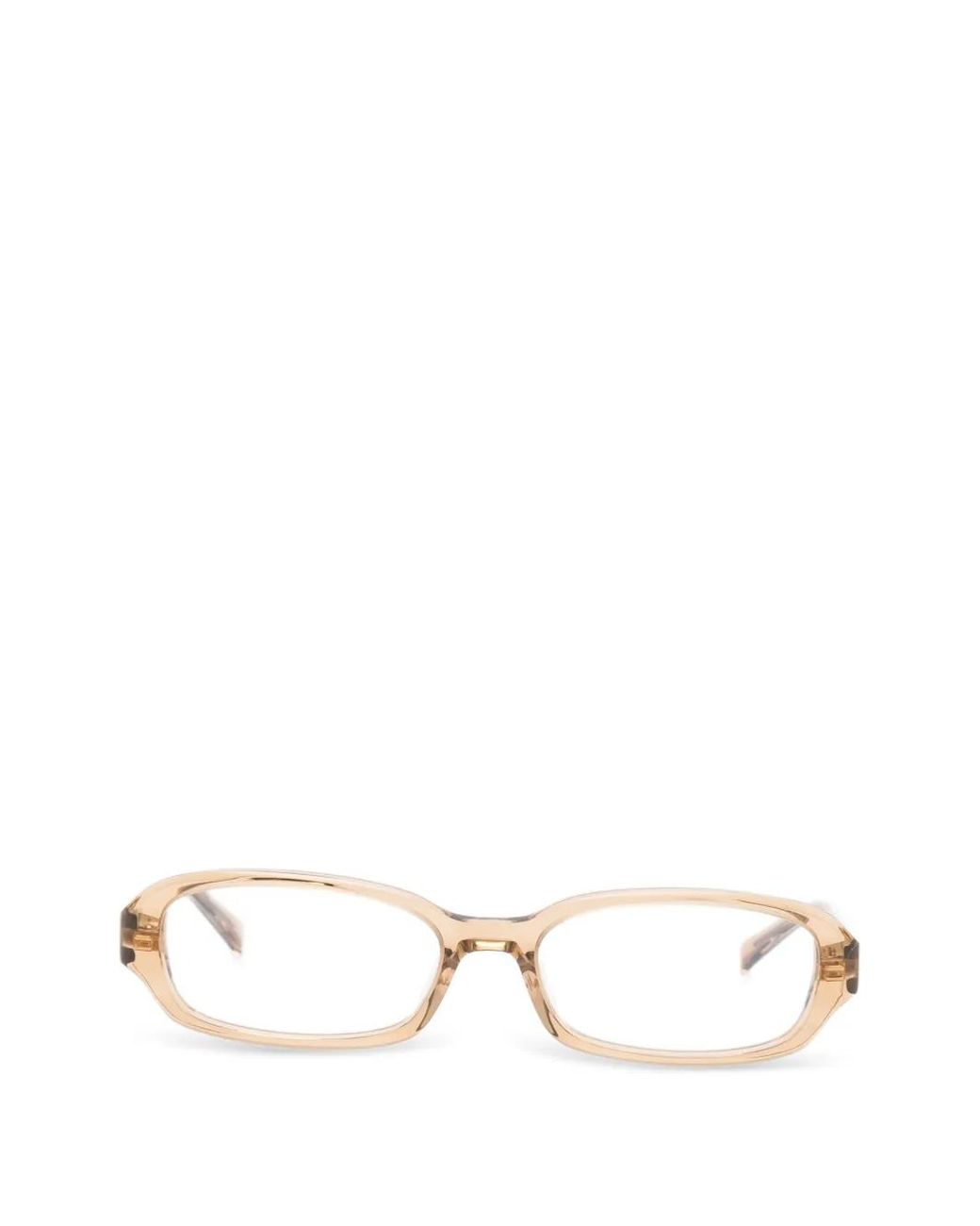 Saint Laurent Brown Erin Rectangle-Frame Glasses