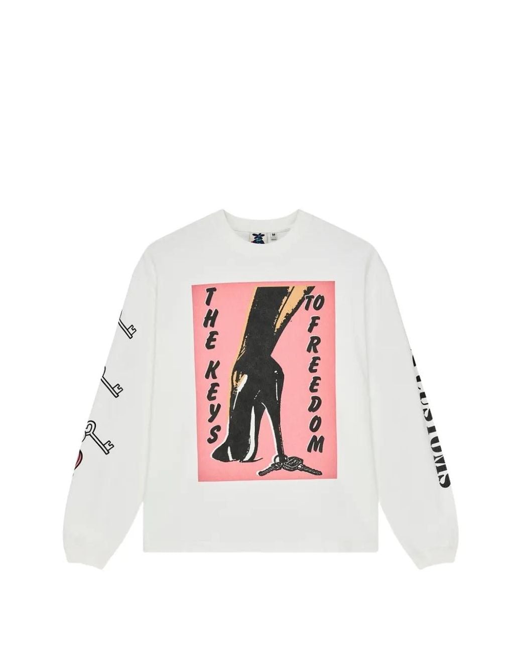 Deus Ex Machina White Locket Graphic-Print Long-Sleeve T-Shirt for men