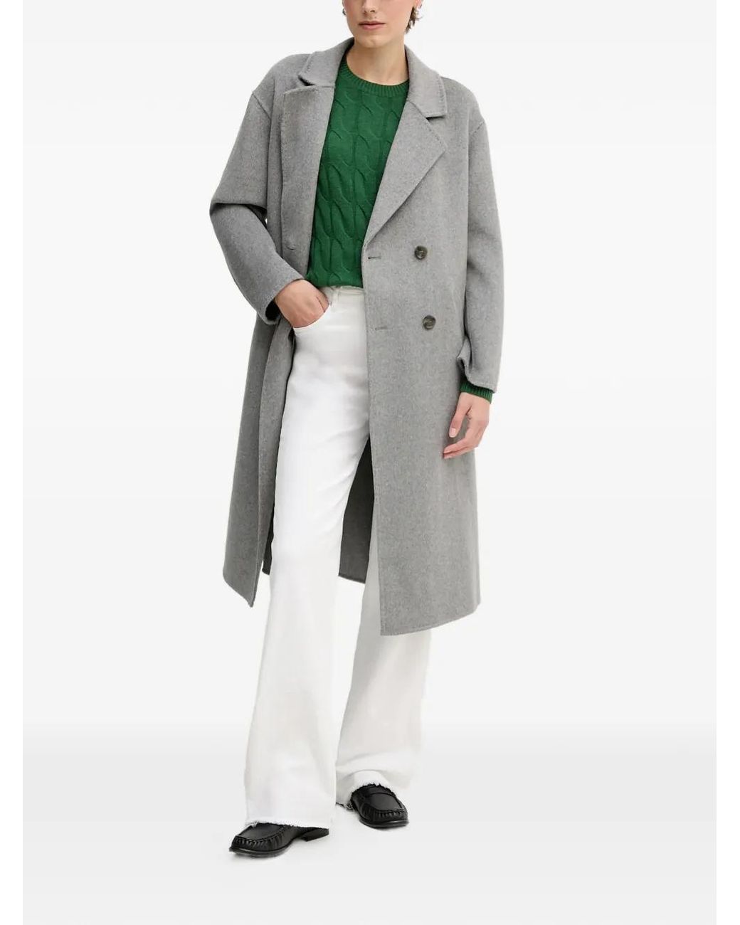 GAUDI Gray Double-Breasted Coat