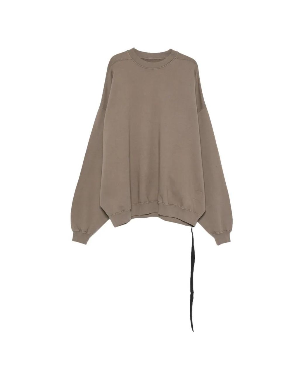 Rick Owens Natural Oversized Crew-Neck Sweatshirt for men