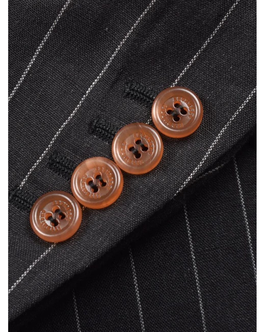 Brunello Cucinelli Black Pinstripe-Pattern Tailored-Cut Blazer for men