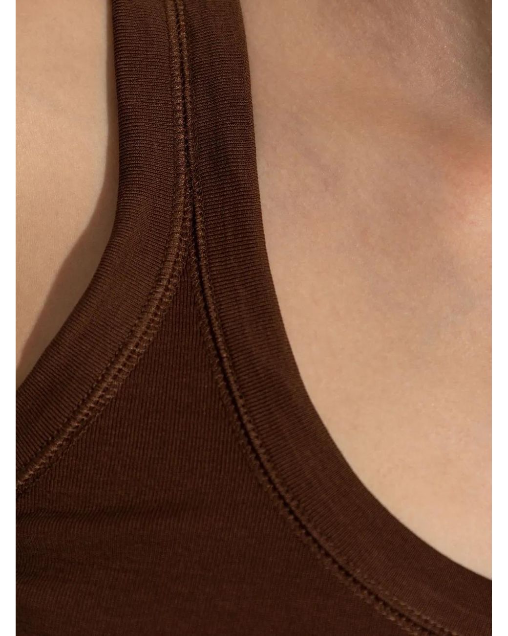 Lemaire Brown Scoop-Neck Cotton Tank Top