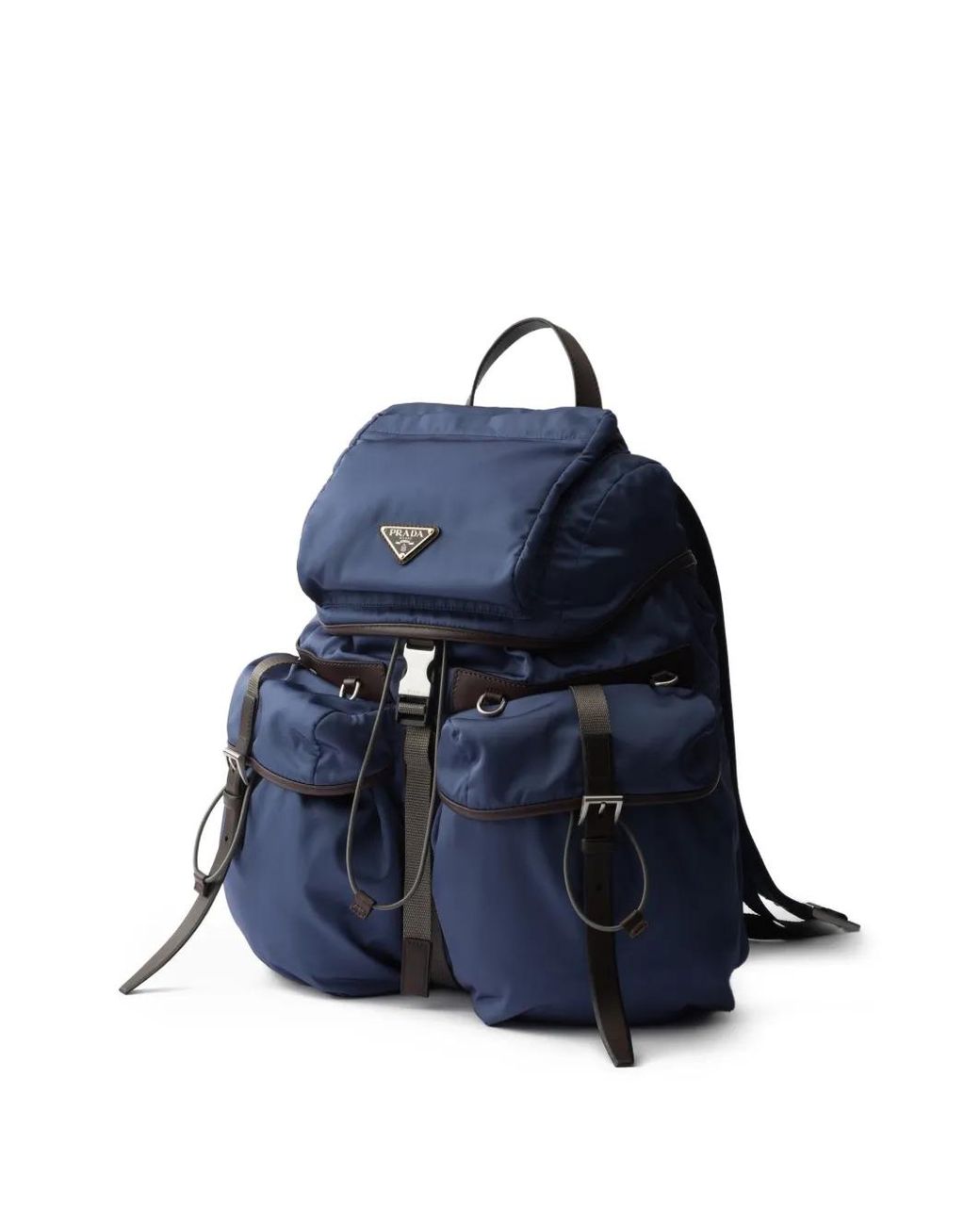 メンズ Prada Re-Nylon バックル バックパック Blue