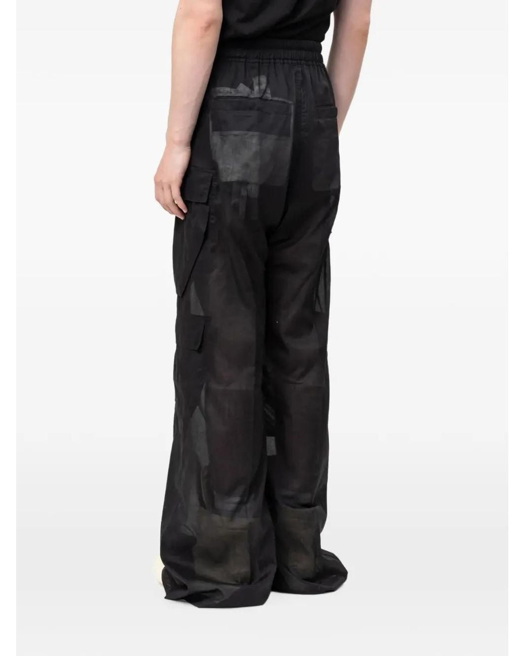 Rick Owens Black Cargobelas Cargo Pants for men