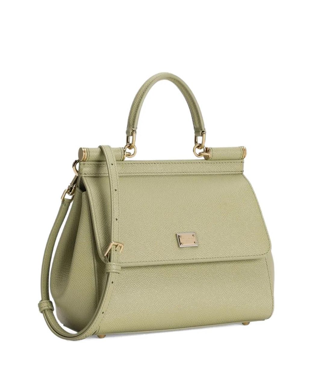 Dolce & Gabbana Metallic Sicily Medium Leather Handbag