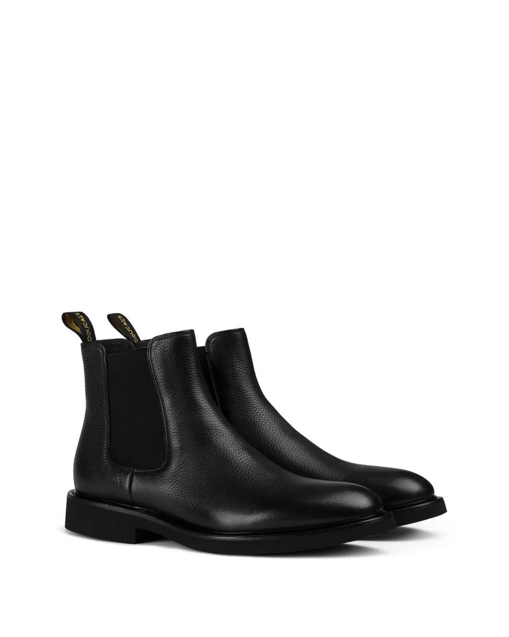Doucal's Black Bottes En Cuir Foulonné for men
