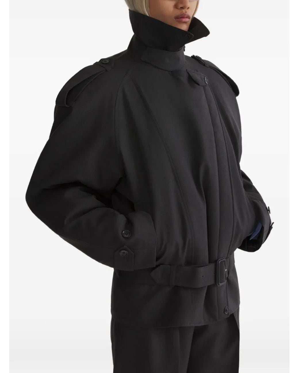 Mugler Black Round Jacket