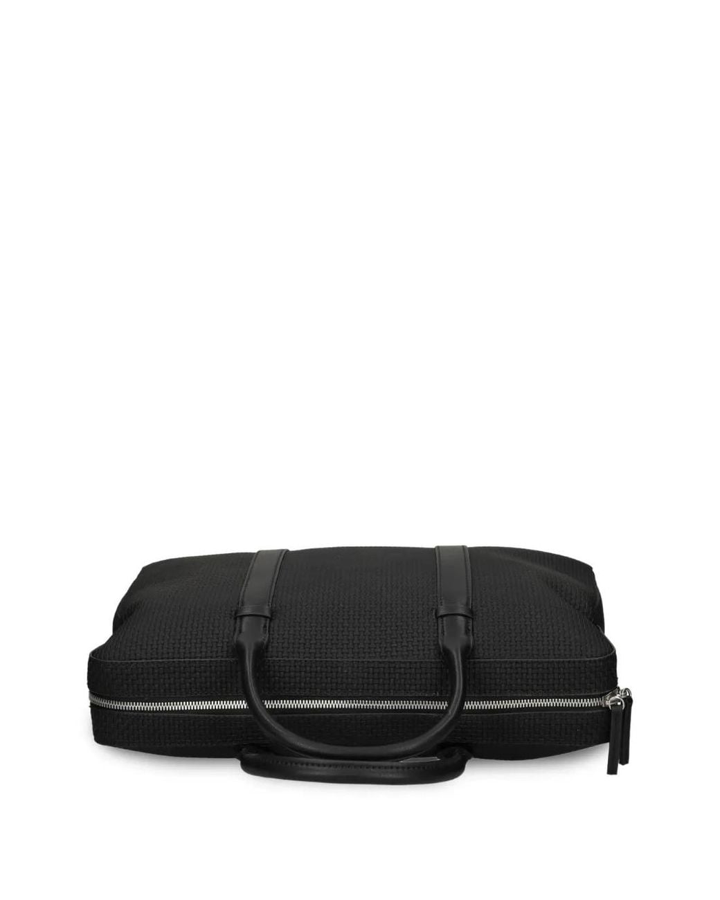 Calvin Klein Black Woven Zip Messenger Bag for men