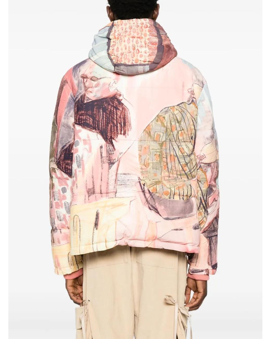 Kidsuper Pink Hooded Graphic-Print Jacket for men