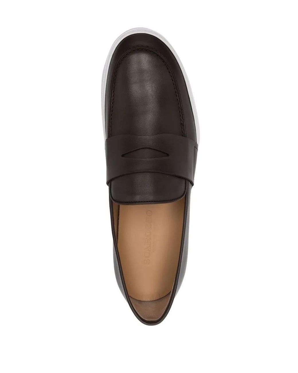 Scarosso Gray Alberto Leather Penny Loafers for men