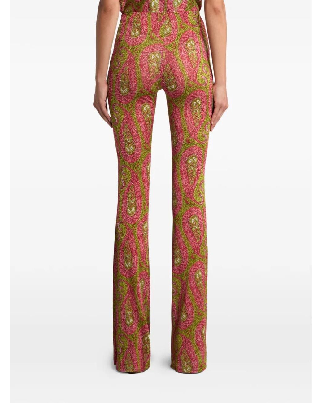 Etro Pink Pantalon À Motif Cachemire