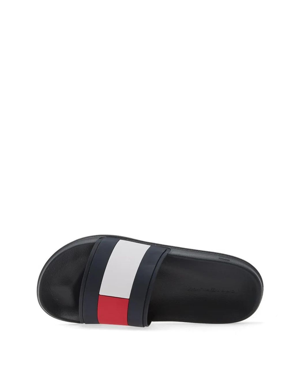 Tommy Hilfiger White Logo-Embossed Slides
