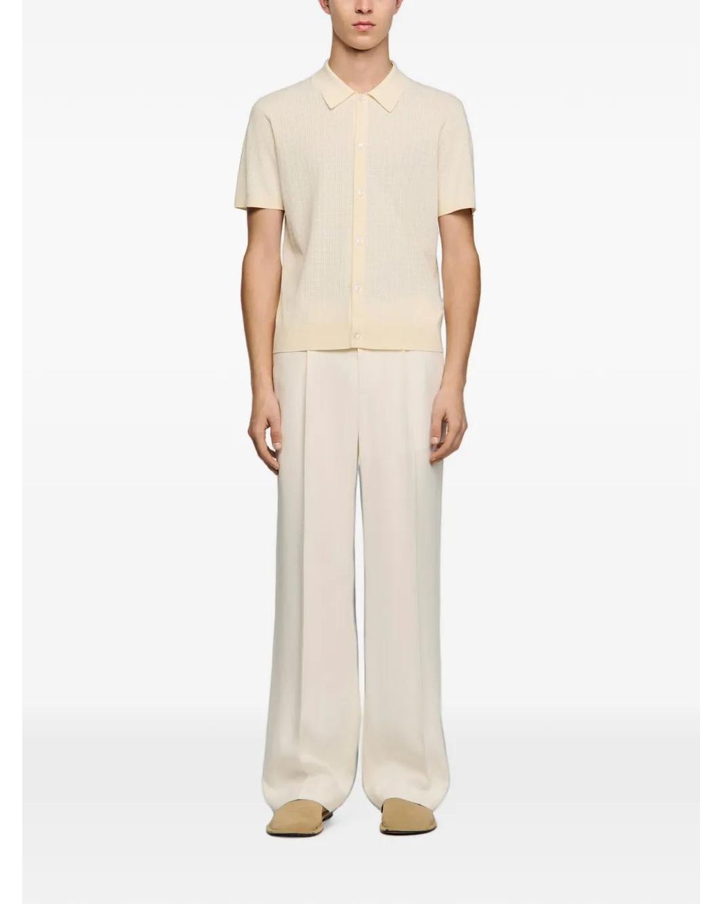 Sandro White Openwork Shirt for men