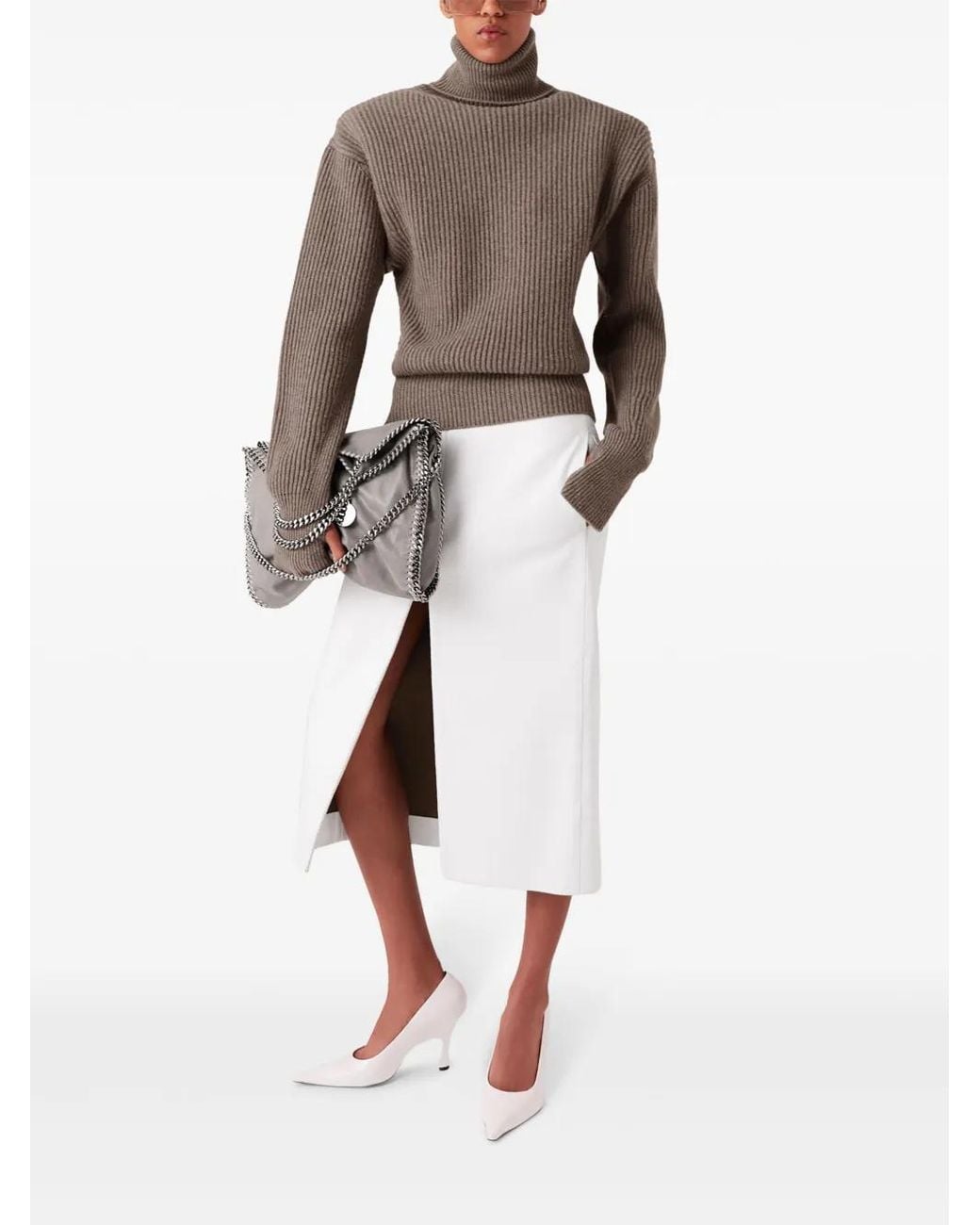 Stella McCartney Gray Long-Sleeve Turtleneck Jumper