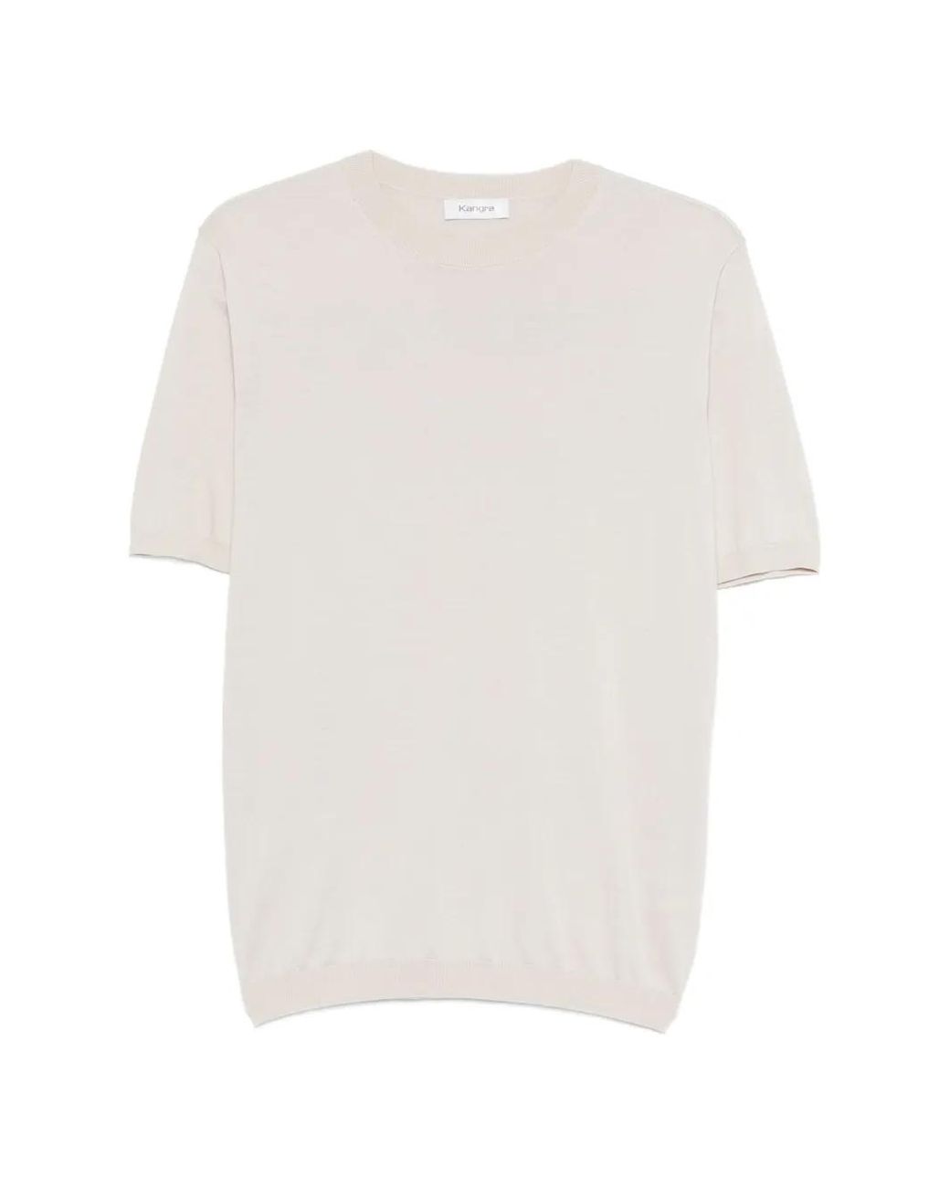 Kangra White T-Shirt À Col Rond for men