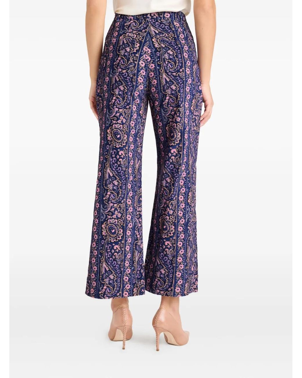 Cinq À Sept Betsey Broek Met Paisley-Print in het Blue