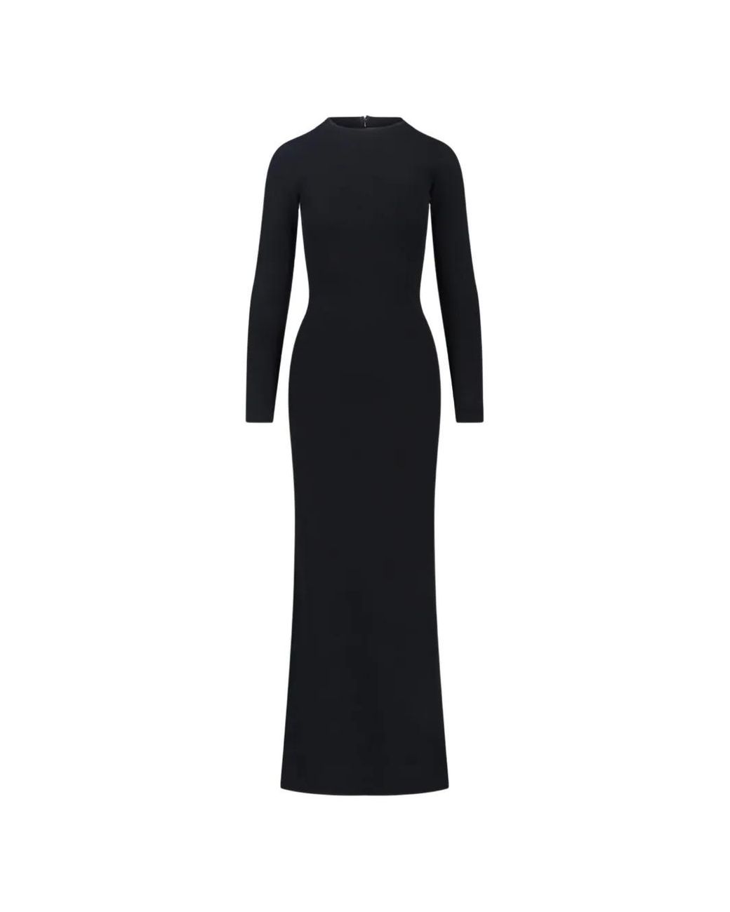 Max Mara Black Long-Sleeves Maxi Dress