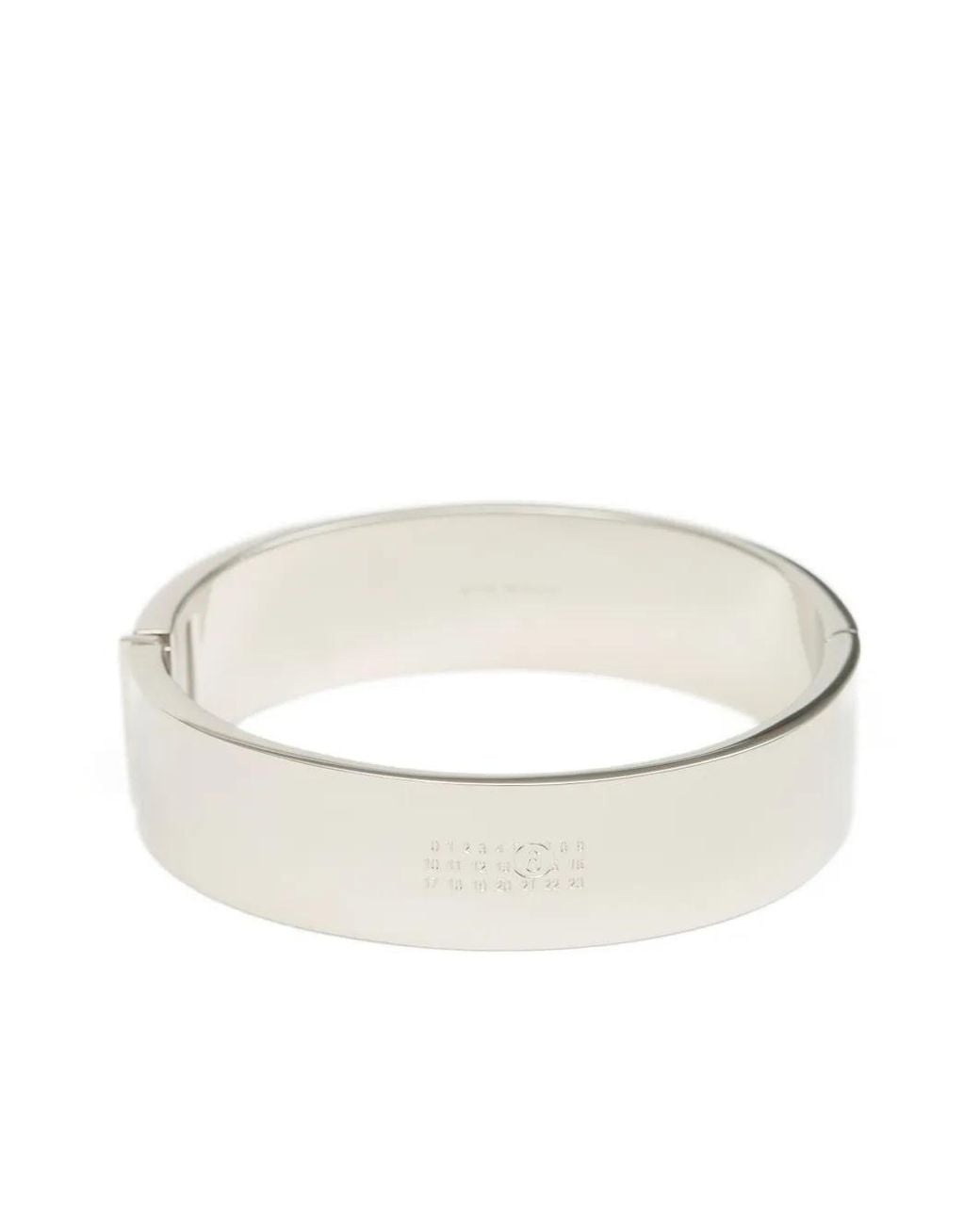 MM6 by Maison Margiela White Numbers-Engraved Bracelet for men